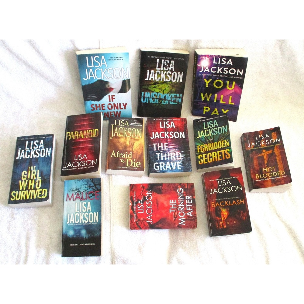 Lisa Jackson Book Lot 12 Paperbacks Thriller Mystery Romantic Suspense Novels